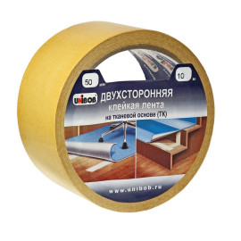 Скотч двусторонний тканевый (50ммх10м) UNIBOB