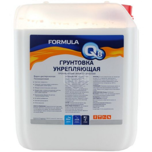 грунтовка укрепляющая 10 л (1) "formula q8"