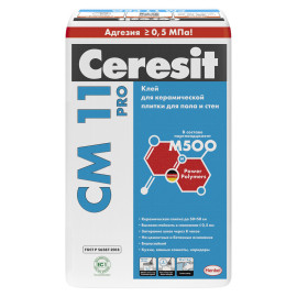 Клей для плитки д/внут и наруж. работ СМ11 PRO CERESIT 25кг (48шт./пал.)