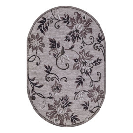 Ковер БЦФ SILVER овальный 0,6*1,1м D353 GRAY МЕРИНОС