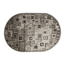 Ковер БЦФ SILVER овальный 0,6*1,1м D239 GRAY МЕРИНОС