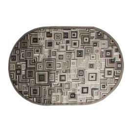Ковер БЦФ SILVER овальный 0,6*1,1м D239 GRAY МЕРИНОС