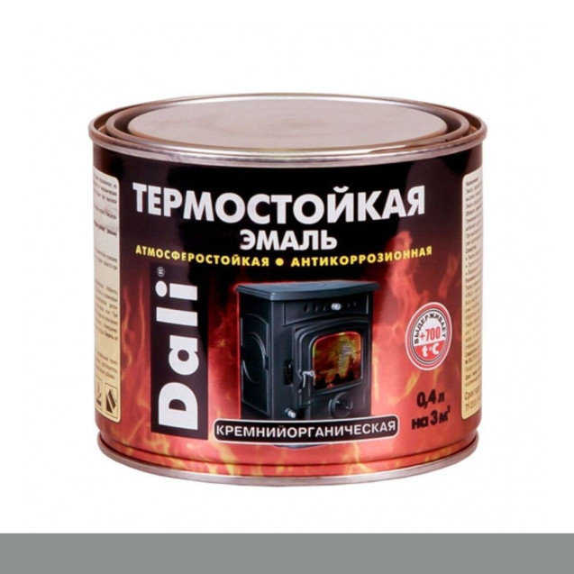 Эмаль термостойкая DALI сереб. 0,4л РОГНЕДА