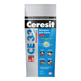 Затирка №16 СЕ 33 ГРАФИТ (2 кг) фольга CERESIT (Henkel)