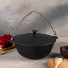 Котел чугун 3л с дужкой и крышкой Камская посуда
