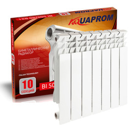 Радиатор биметаллический aquaprom  500*80 10 сек.