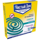 СРЕДСТВО ОТ КОМАРОВ "ЧИСТЫ ДОМ" спирали 10шт.
