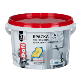 Краска акриловая "DALI" для потолков снежно-бел 0,9л