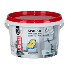Краска акриловая "DALI" для потолков снежно-бел 2,5