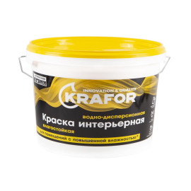 Краска В/Д интер. латексная 6,5кг KRAFOR желт.