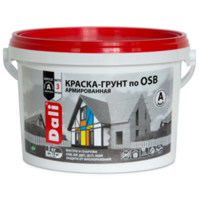 Краска-грунт "DALI" по OSB БАЗА А 3кг "РОГНЕДА"