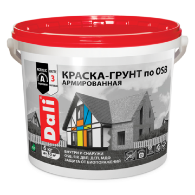 Краска-грунт "DALI" по OSB БАЗА А 6кг "РОГНЕДА"