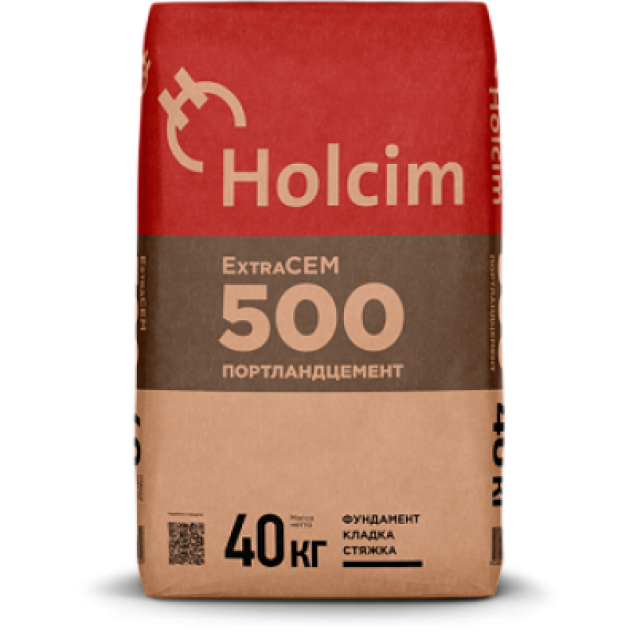 Цемент М-500 HOLCIM ЭкстраЦЕМ II/A-K(Ш-И) 42.5 H (40кг) (35шт./пал.)