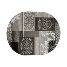 Ковер БЦФ SILVER овальный 0,6*1,1м D216 GRAY МЕРИНОС