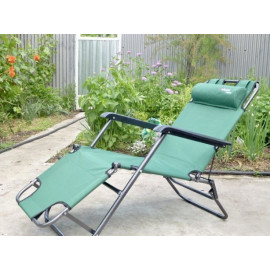 Кресло-шезлонг двухпозиционное 156*60*82см, Camping// Palisad