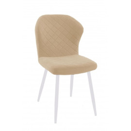 Стул Dikline 239 коз/зам BEIGE, ножки белые