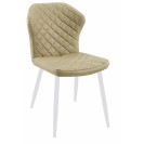 Стул Dikline 239 коз/зам BEIGE, ножки белые