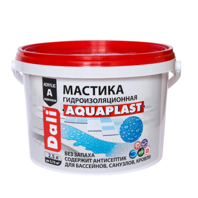 Мастика  "DALI АКВАПЛАСТ"  2,5л РОГНЕДА