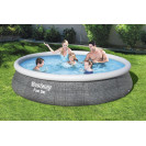 бассейн надувной bestway, 396х84 см, fast set, 57376, ф-насос, 7340 л
