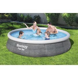 бассейн надувной intex, 457х84 см, easy set, 28158np, ф-насос, 9792 л