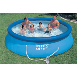 бассейн надувной intex, 457х84 см, easy set, 28158np, ф-насос, 9792 л
