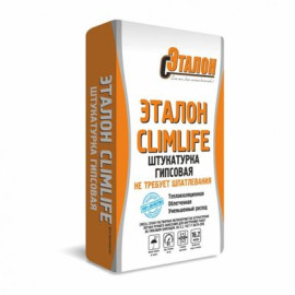 Штукатурка ЭТАЛОН CLIMLIFE 30кг гипсовая СЕРАЯ (50шт./пал.)