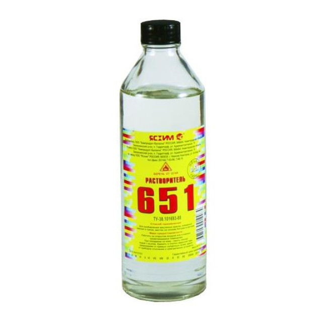 растворитель  651  0,5 л (25) (пэт) "ясхим" новгород