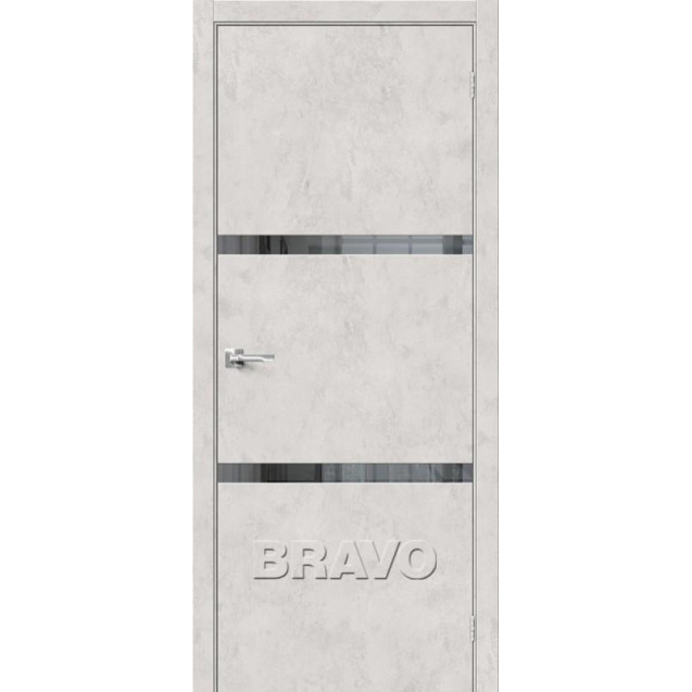 Дверь ЭКО Браво-2.55 Look Art Mirox Grey 200*70
