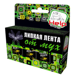 средство от мух липкая лента набор 4 шт. (1/24) "help" 80241