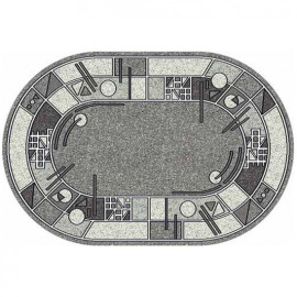ковер бцф "silver"  0,6*1,1 м    albina 3 gray (1) "меринос"