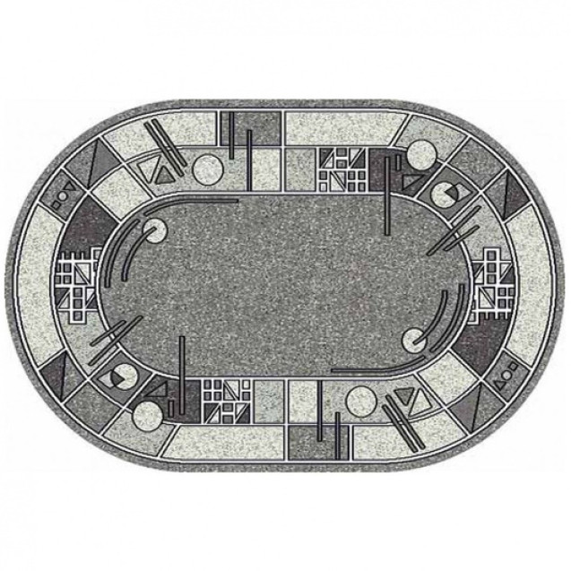 ковер бцф "silver"  0,6*1,1 м    albina 3 gray (1) "меринос"
