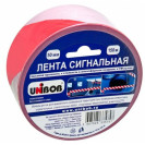 лента сигнальная бело-красная 50 мм*150 м (36) "unibob"