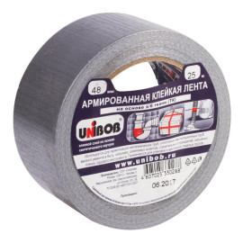 лента клейкая армиров. 48 мм х 25 м серая (36) "unibob"