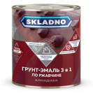 грунт- эмаль по ржавчине "skladno" 3 в 1 желтый 0,8 кг (1/14)