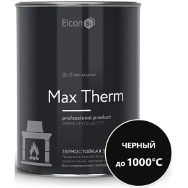 эмаль термостойкая "max therm" черная (до 1000ºс) 0,4 кг (1/24) "elcon"