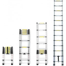 Лестница телескопическая алюминиевая 14 ступеней "АЛЮМЕТ"