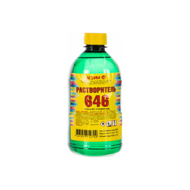 растворитель  646  0,5 л (25) (пэт) "ясхим" новгород