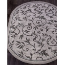 Ковер БЦФ SILVER овальный 0,6*1,1м D230 LIGHT GRAY МЕРИНОС