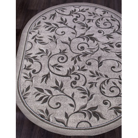 Ковер БЦФ SILVER овальный 0,6*1,1м D230 LIGHT GRAY МЕРИНОС
